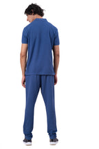 Mens Co-Ords Set with  Badge & Zipper Stone Blue