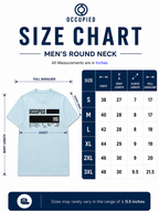 Mens Crew Neck Half Sleeve T-Shirt with  Chest Print Light Blue