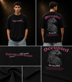 Mens Crew Neck Half Sleeve T-Shirt with Puff Print Black