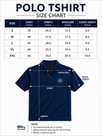 Mens Polo Neck Half Sleeve T-Shirt with Open Placket & HD Badge Navy