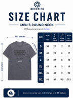 Mens Crew Neck Half Sleeve T-Shirt with Chest Print & Puff Effect Stone Blue