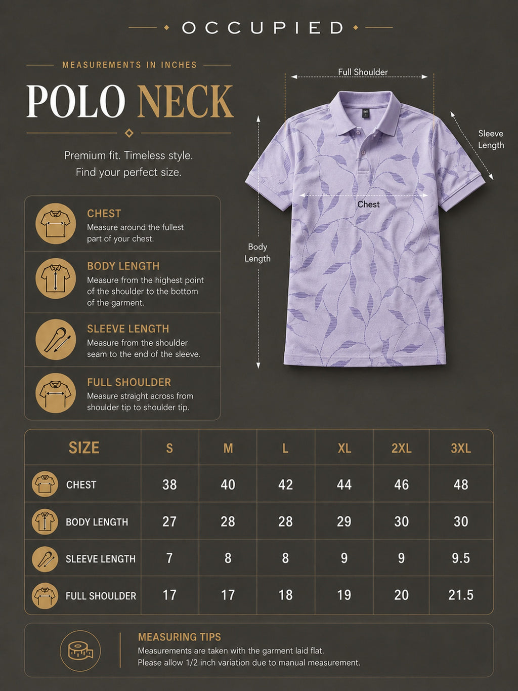 Mens Polo Neck Half Sleeve Printed T-Shirt with All Over Print Purple