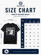 Mens Crew Neck Half Sleeve T-Shirt with Chest Print Black