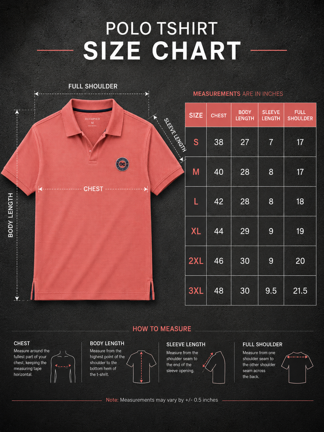 Mens Polo Neck Half Sleeve T-Shirt with Open Placket & HD Badge Pink