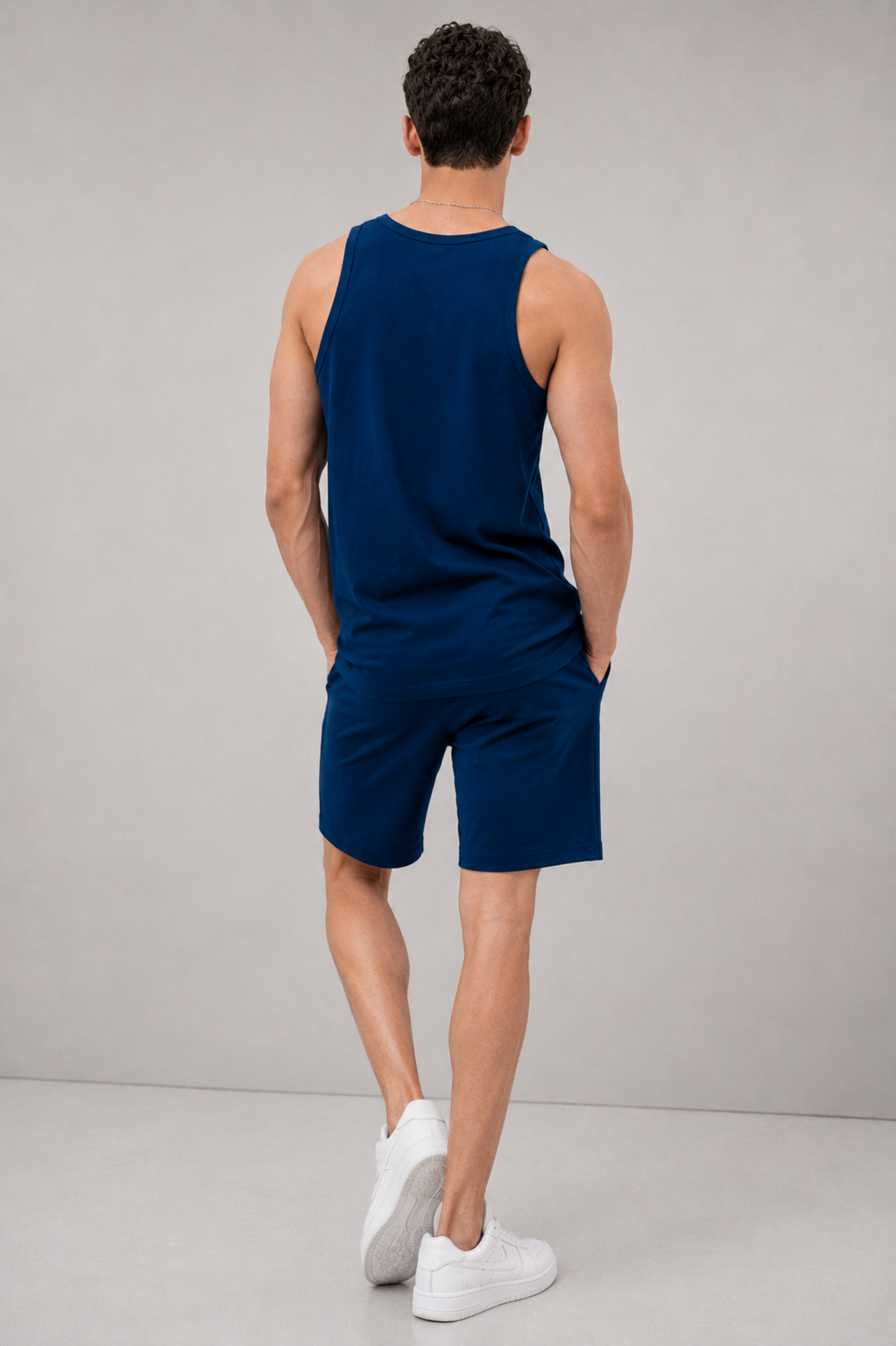 Mens Co-Ords Set with  Badge Navy